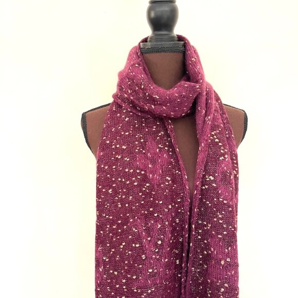 Louis Vuitton Wool Wrap Medallion Logomania Burgundy Purple Reversible S… - Picture 9 of 10